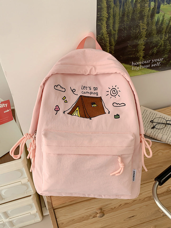Camping-Themed Casual Backpack Bowlift