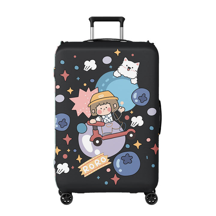 Women's hard shell suitcase with exciting travel motif Bowlift