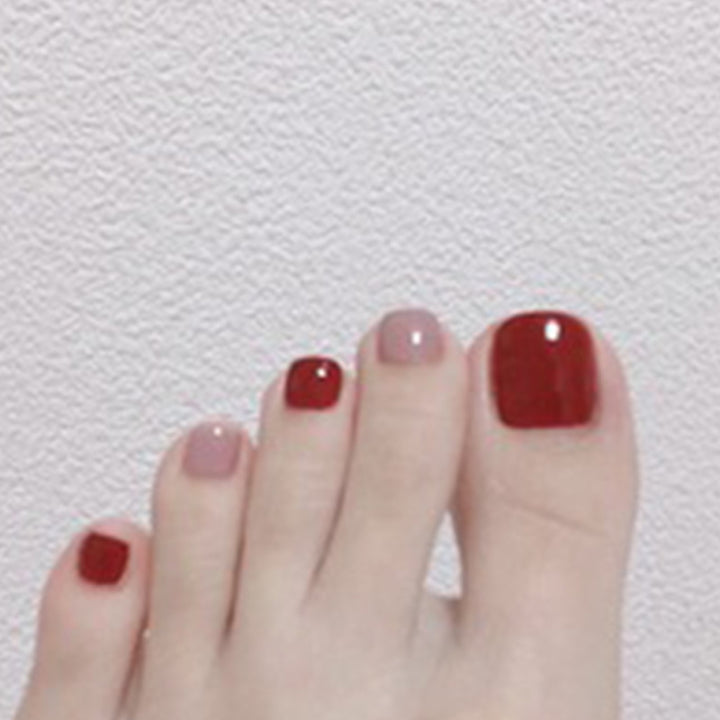 Premium Glossy Press-On Toenail Set Bowlift