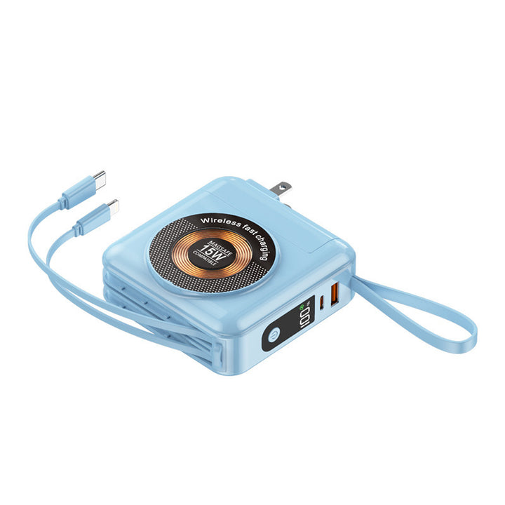 Portable charger with integrated wireless fast charging Bowlift