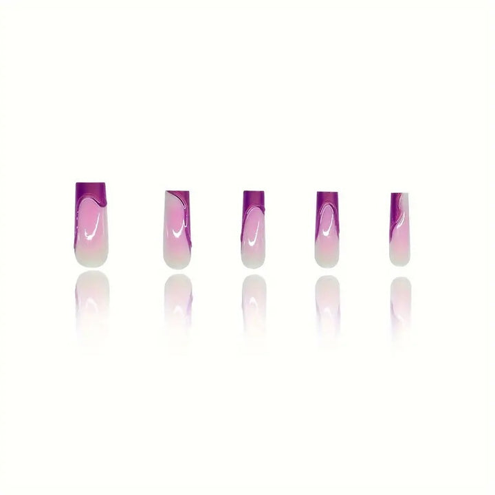 Artistic Glassy Nail Extensions Bowlift