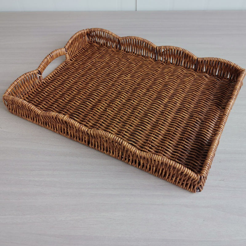 Elegant Woven Serving Tray Bowlift