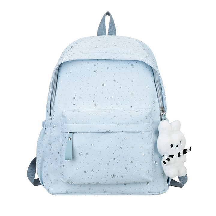 Girls' Star Patterned School Backpack Bowlift