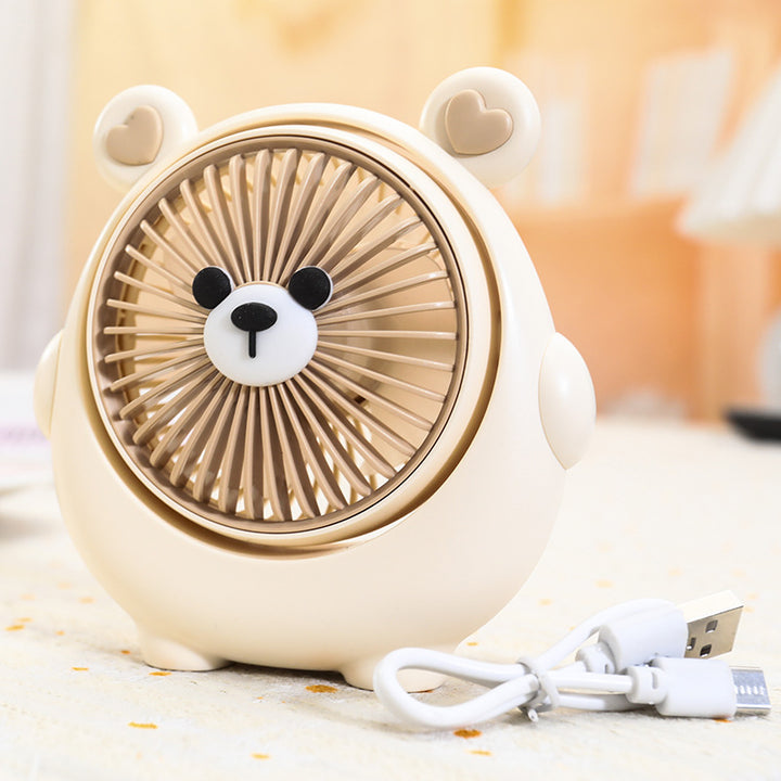 Ladies Portable Mini Hand Fan with Playful Animal Design Bowlift