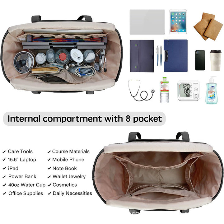 Practical handbag with multiple compartments Bowlift