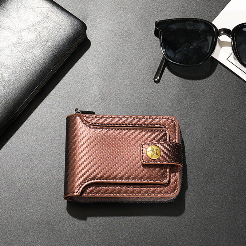 Compact Carbon Fiber Zip Wallet Bowlift
