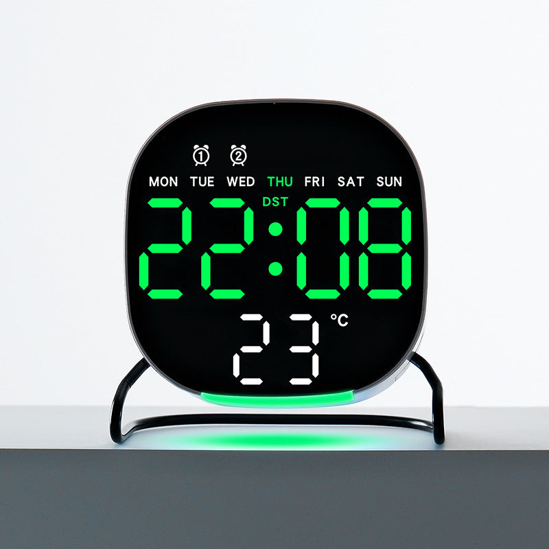 Digital alarm clock with temperature and calendar display Bowlift