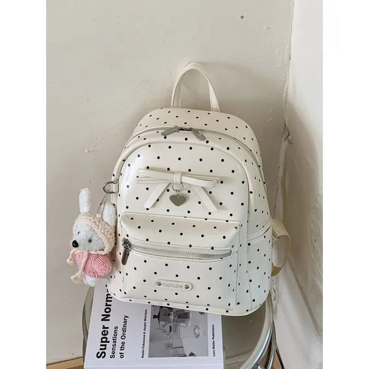 Polka-Dot Decorative Mini Backpack Bowlift