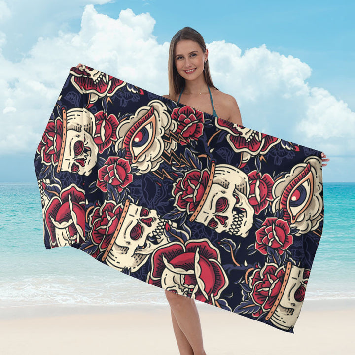 Beach towel with striking surf design Bowlift