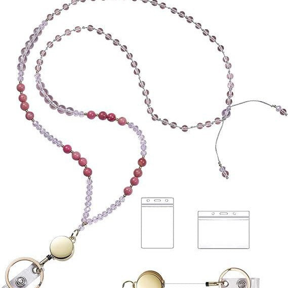 Beaded Eyewear Lanyard with Retractable Clip Bowlift