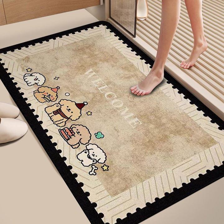 Playful Pet-Themed Welcome Mat
