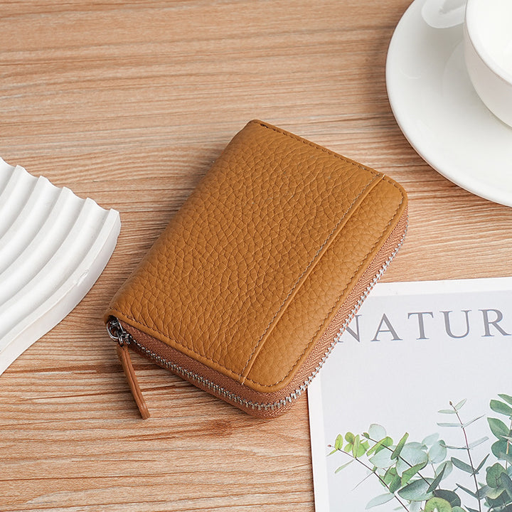Minimalist Zippered Leather Wallet