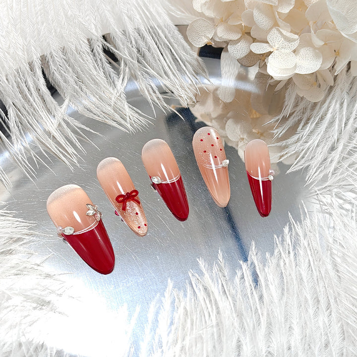 Elegant and Festive Artificial Nails Bowlift