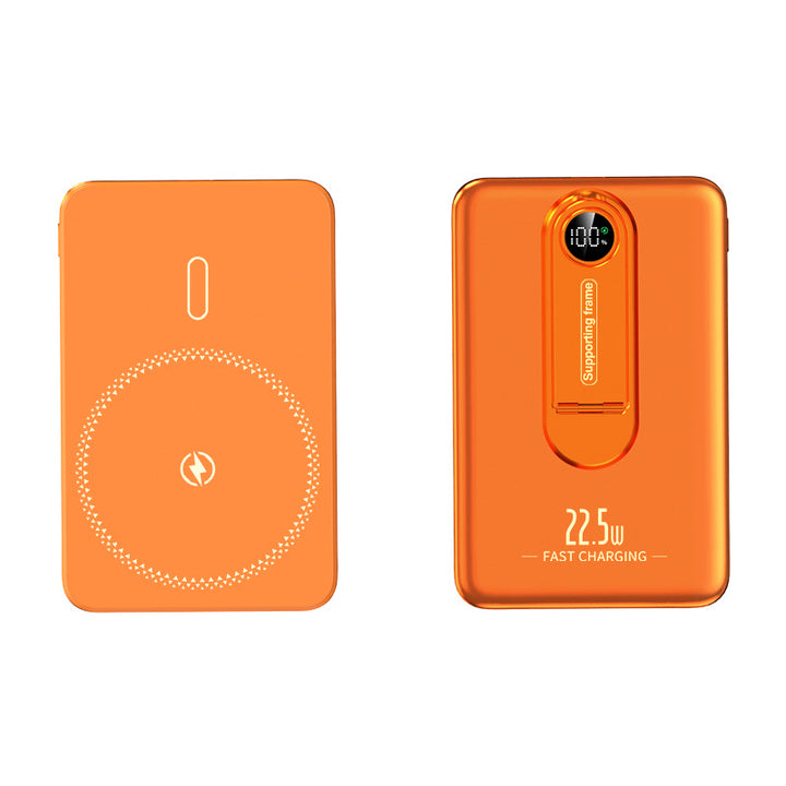 Portable Qi charging power bank with integrated fast charging function and digital display Bowlift