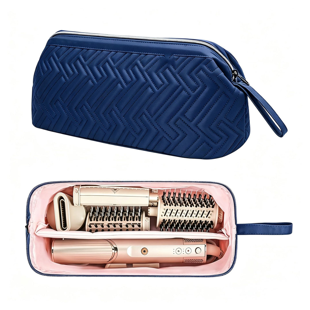 Cosmetic Organizer Bag with Elegant Quilting Bowlift