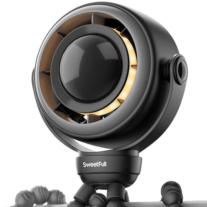 Unisex nano compact livestreaming camera with integrated ring light and flexible handlebar and tube mount Bowlift