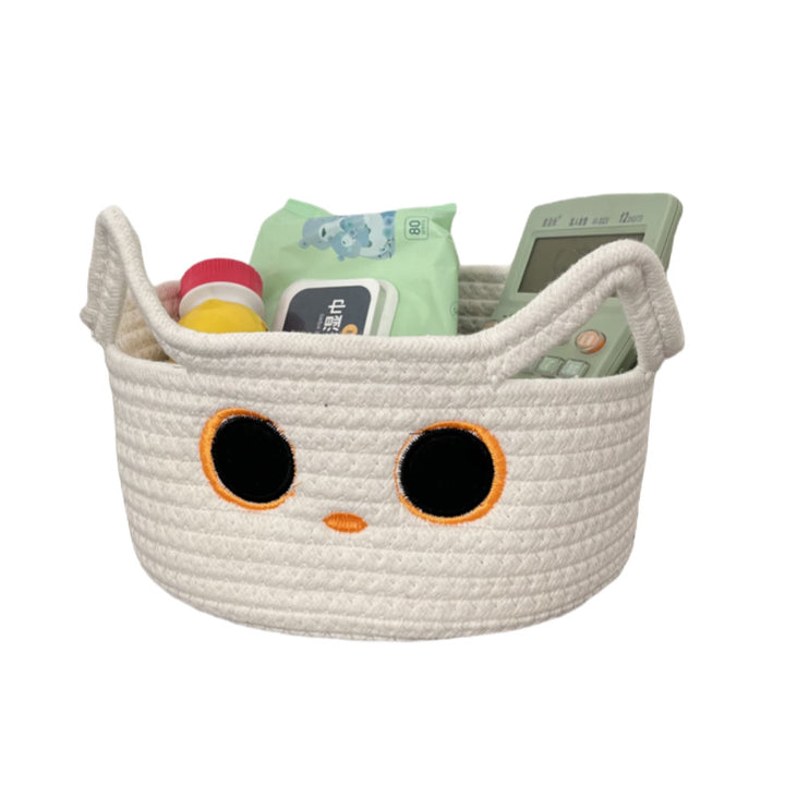 Ladies Playful Storage Basket with Cat Design Bowlift