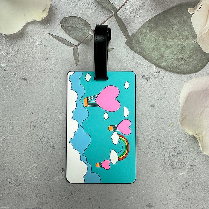 Whimsical Heart Balloon Luggage Tag Bowlift