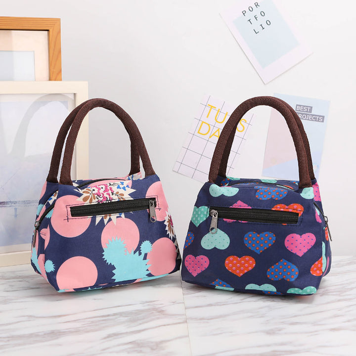 Floral Print Insulated Lunch Carrier Bowlift