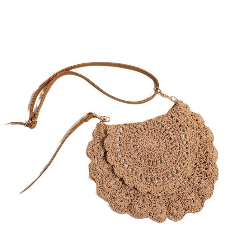 Crocheted Crossbody Bag with Feminine Details Bowlift