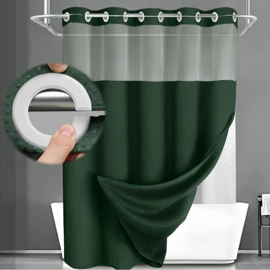 Textured Weave Shower Curtain Bowlift