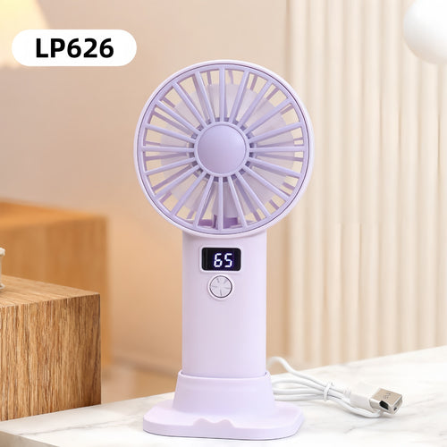 Women Portable Mini Fan with Digital Control and Multiple Speed Levels Bowlift