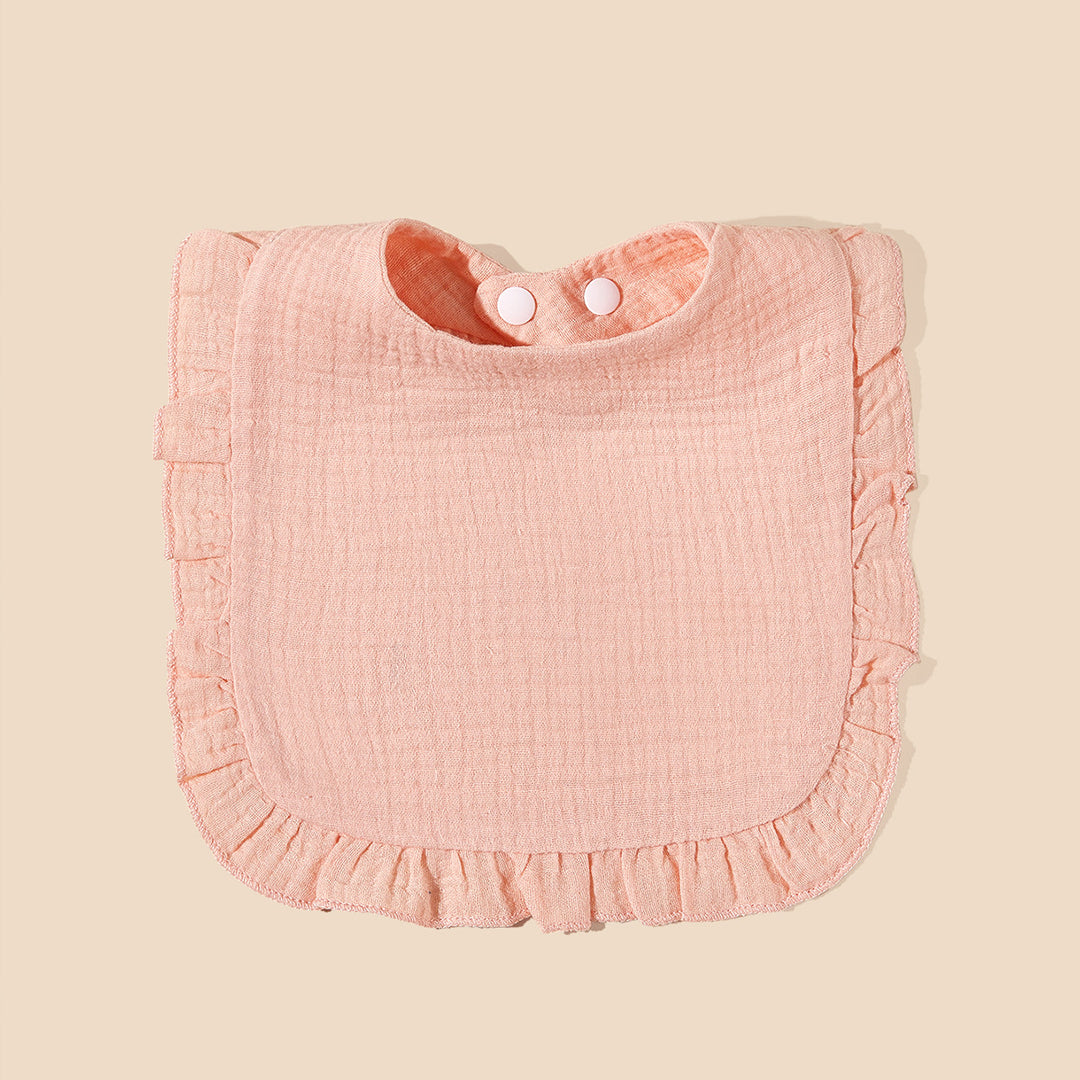 Soft Ruffled Muslin Baby Bib Bowlift