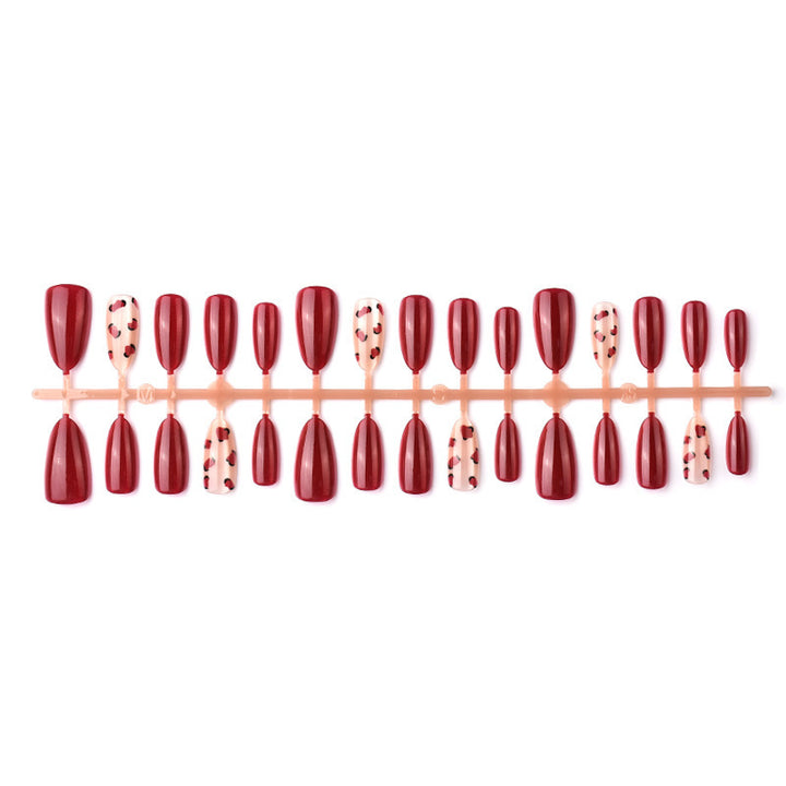 Artistic Red Press-On Nail Tips Bowlift