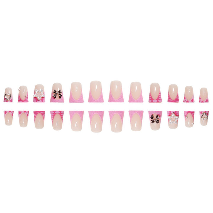 Decorative Press-On Nail Extensions with 3D Accents Bowlift