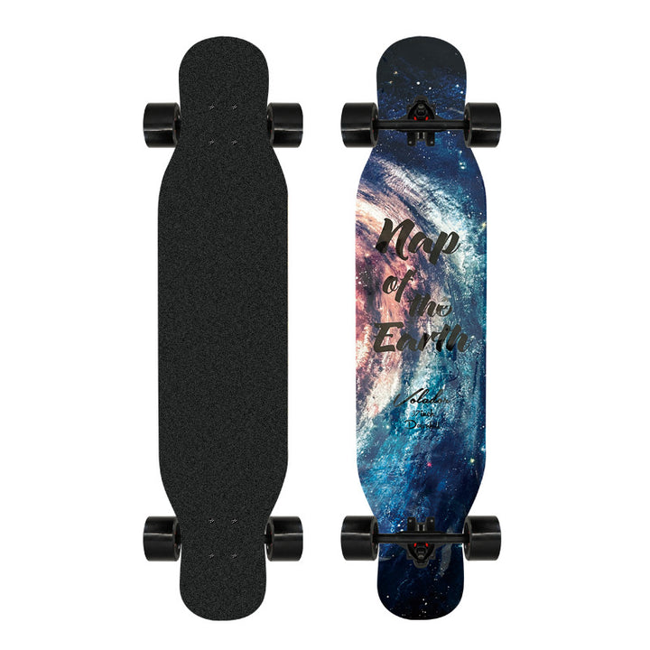 Artistic Lion-Emblazoned Longboard Bowlift