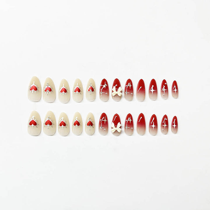 Artistic Heart-Themed Nail Art Extensions Bowlift