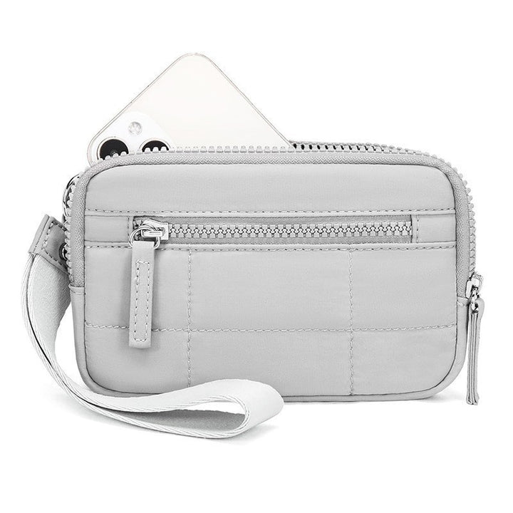 Practical wrist bag with zipper pockets Bowlift