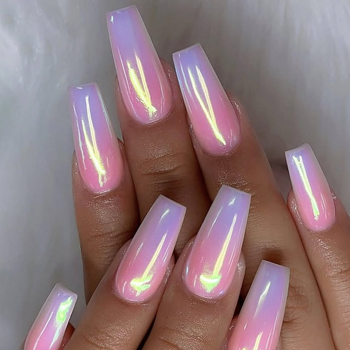 Glossy Ombre Gel Nail Art Extensions Bowlift