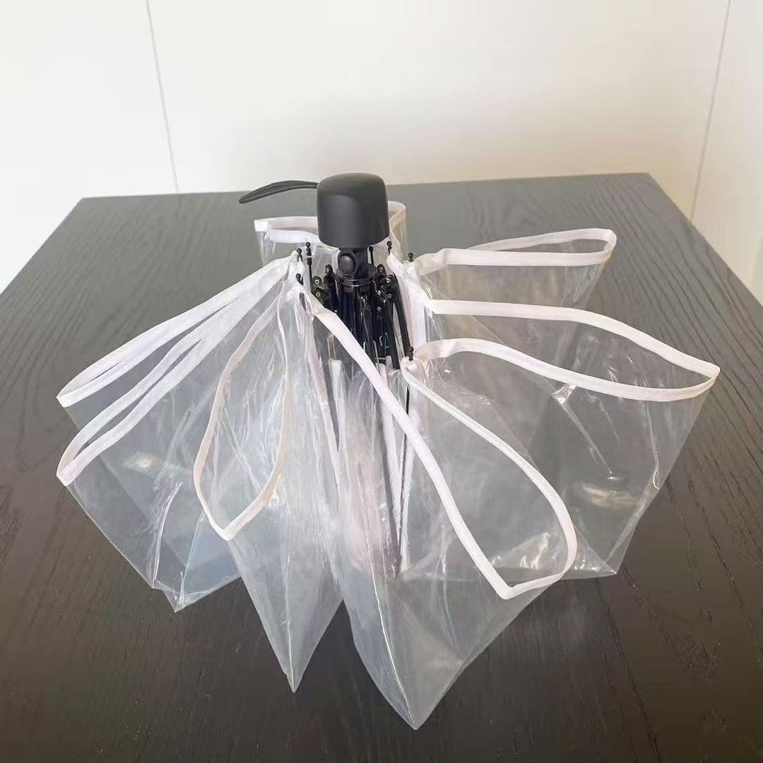 Ladies windproof, self-supporting umbrella with innovative design Bowlift