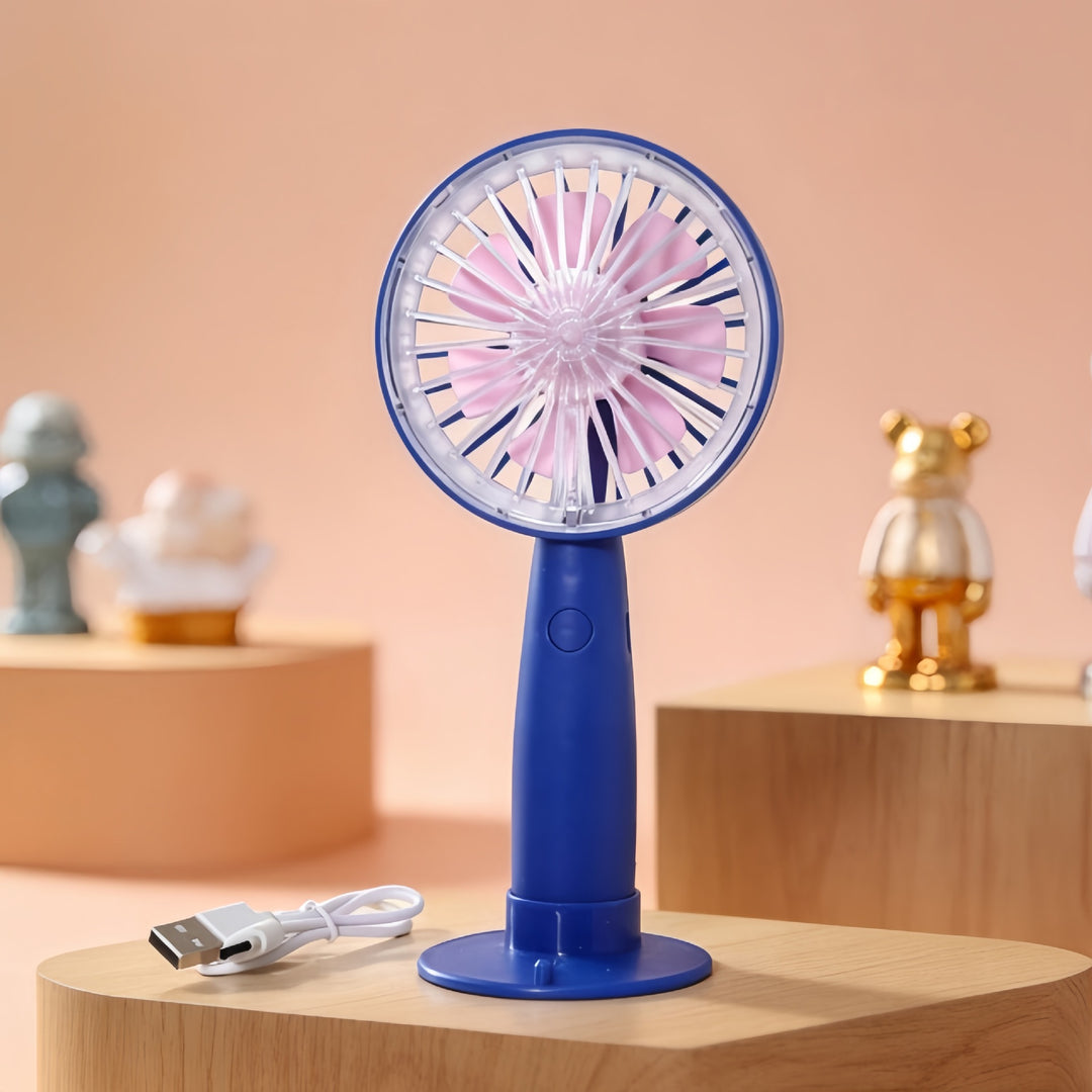Women's portable handheld fan with USB connection and innovative design Bowlift