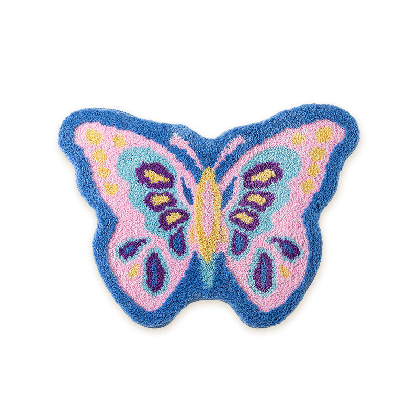 Butterfly-Shaped Decorative Bath Mat for Bathroom