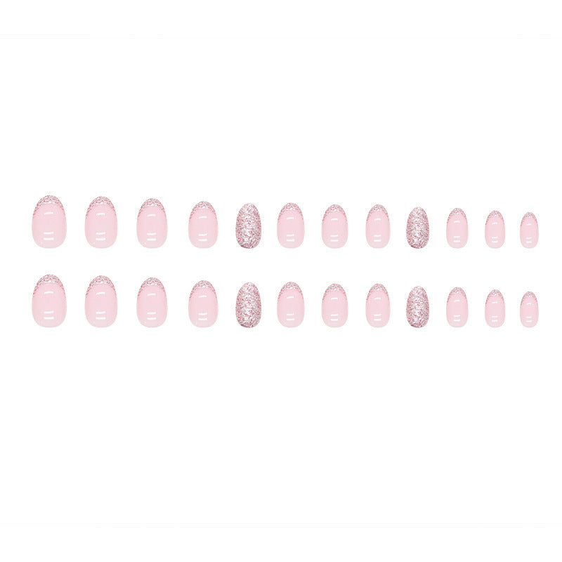 Glittery French Tip Nail Extensions Bowlift
