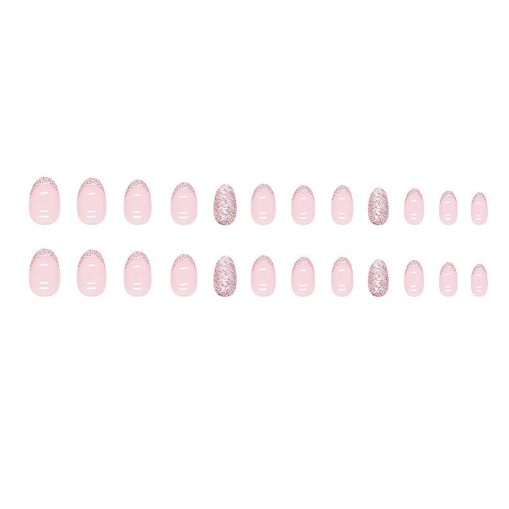 Glittery French Tip Nail Extensions Bowlift