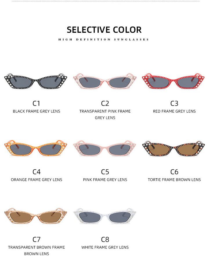 Women's extravagant Cat-Eye sunglasses with crystal embellishments Bowlift