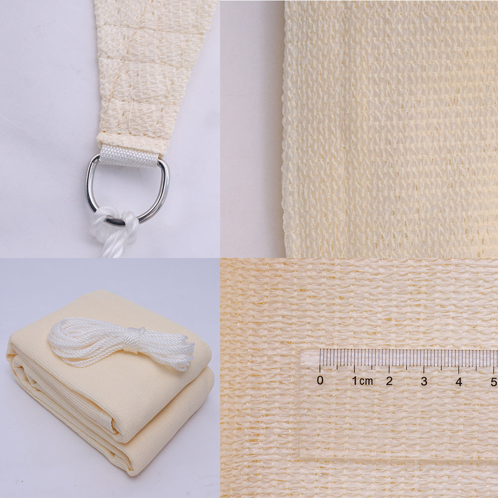 heavy-duty knitted UV protection rectangular sun shade sail with reinforced stainless steel D-ring anchors Bowlift