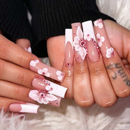 Floral Accent Press-On Nail Art Kit Bowlift