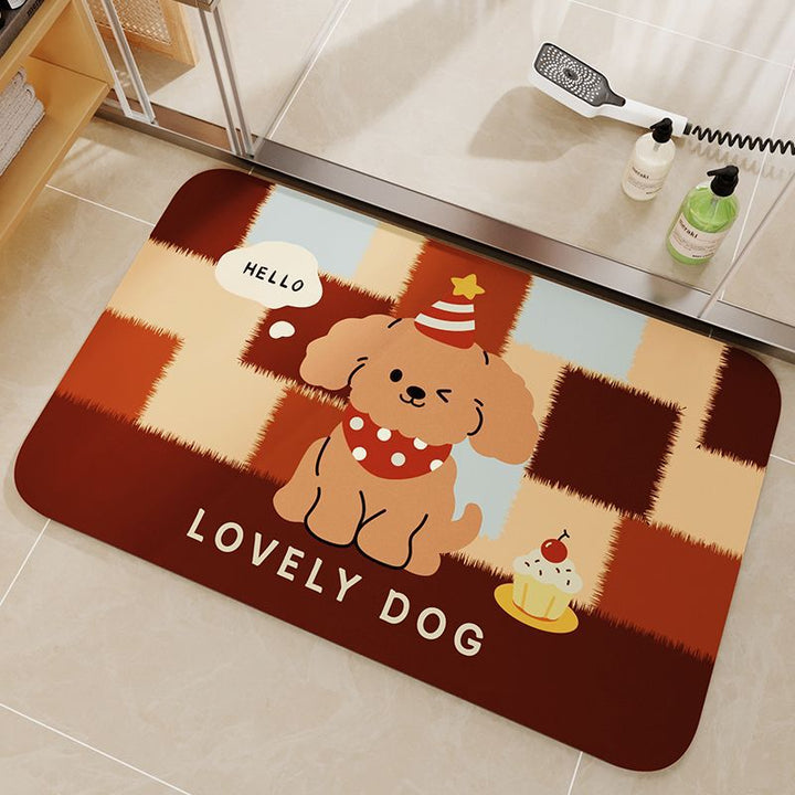 Cute Pet-Themed Bath Mat