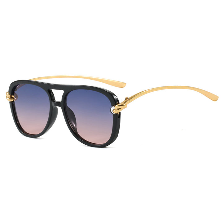 Women's sporty sunglasses with wide plastic frame and UV protection Bowlift