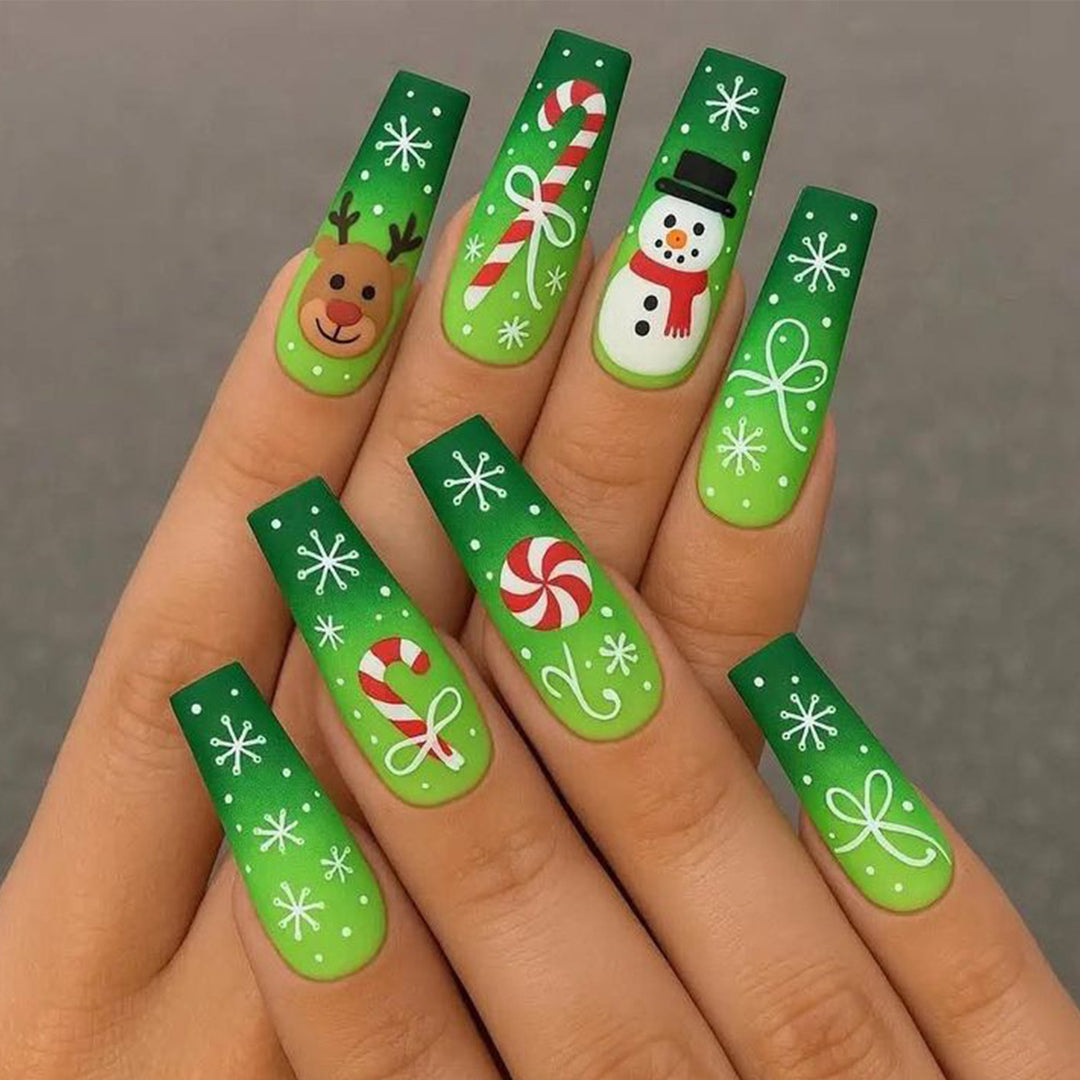 Holiday-Themed 3D Acrylic Nail Art Extensions Bowlift