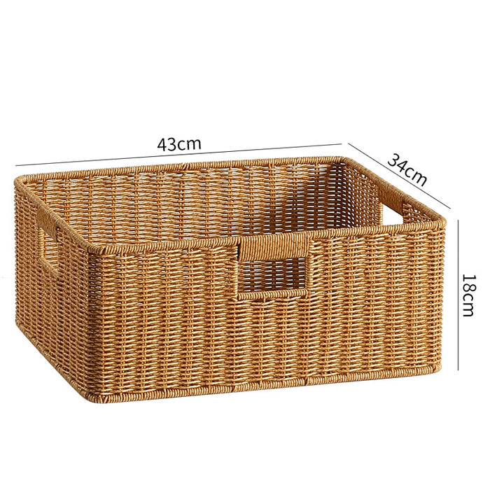 Handcrafted Wicker Storage Tray Bowlift