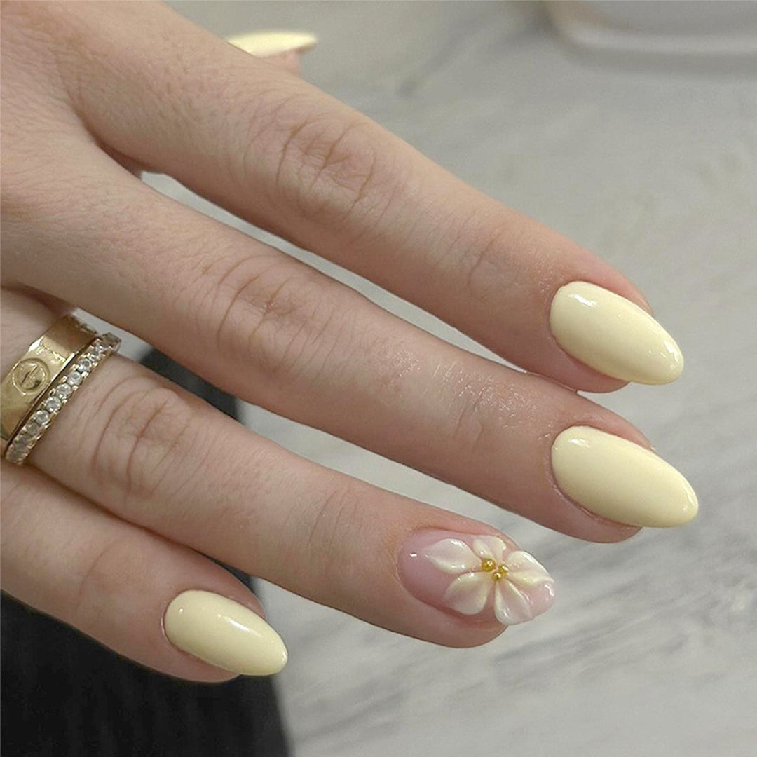 Elegant Floral Bow Press-On Nail Tips Bowlift