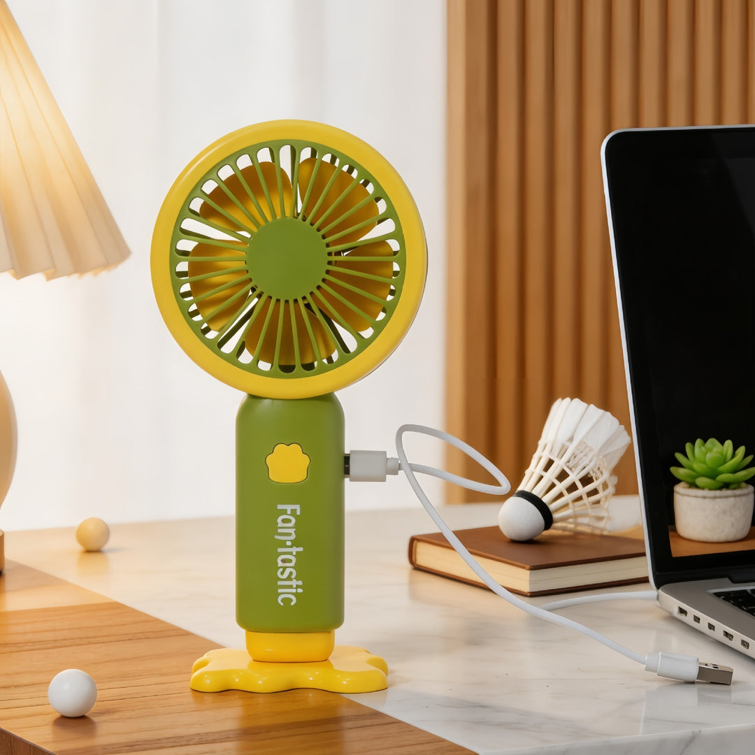 Women's Portable Mini Fan with Spray Function and USB Charging Option Bowlift