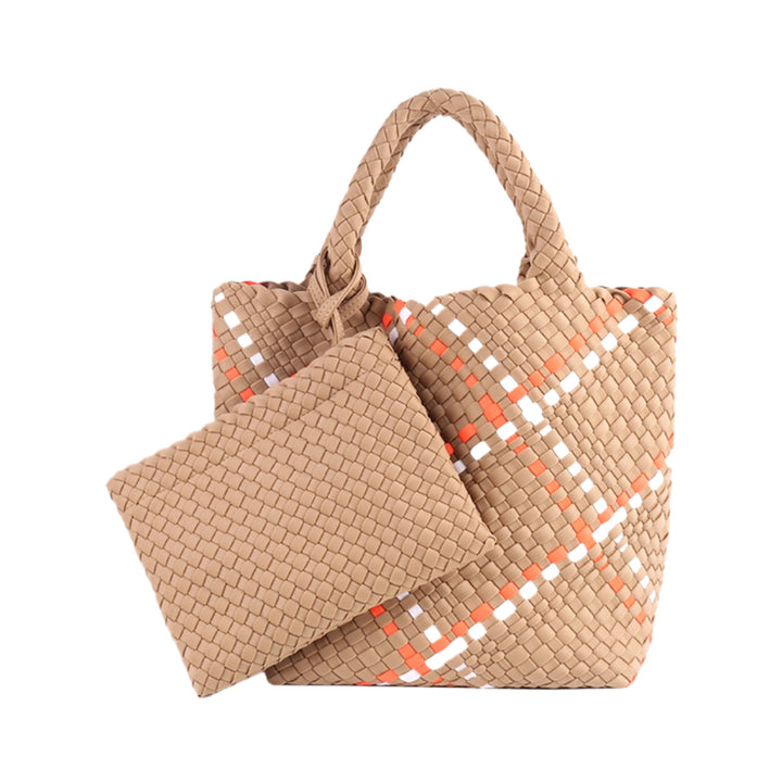 Braided Handbag with Removable Clutch Bowlift