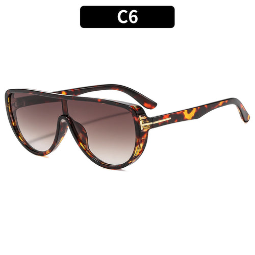 Elegant Oversized Fashion Shield Sunglasses