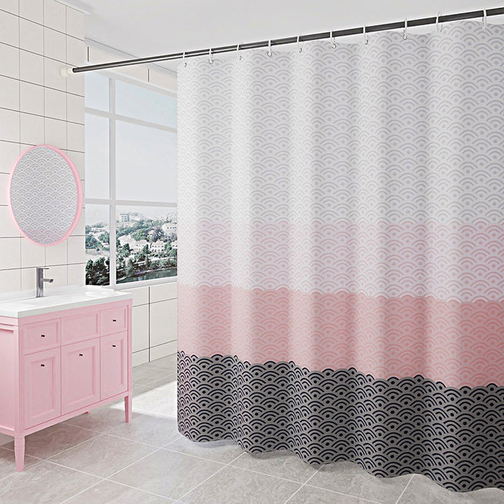 Modern Abstract Printed Shower Curtain Bowlift